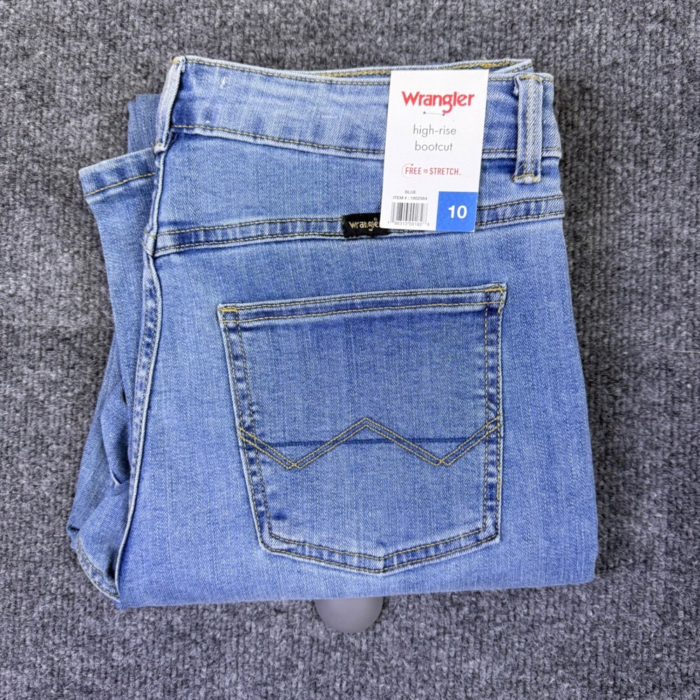 Wrangler Womens High-Rise Bootcut Jeans Blue Free to Stretch Size 10 NWT